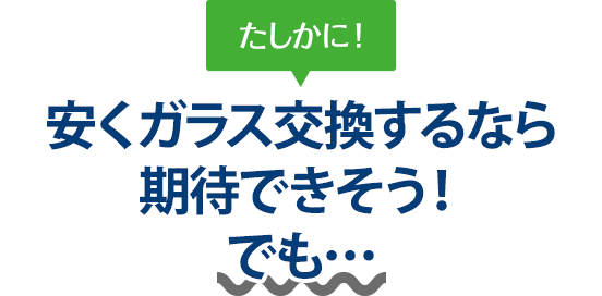 たしかに！ 安くガラス交換するならノーバスナガノさんは期待できそう！でも…